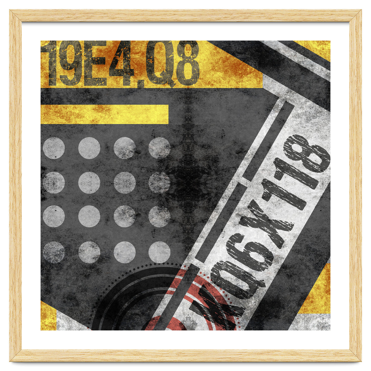 Abstract Industrial Black And Yellow