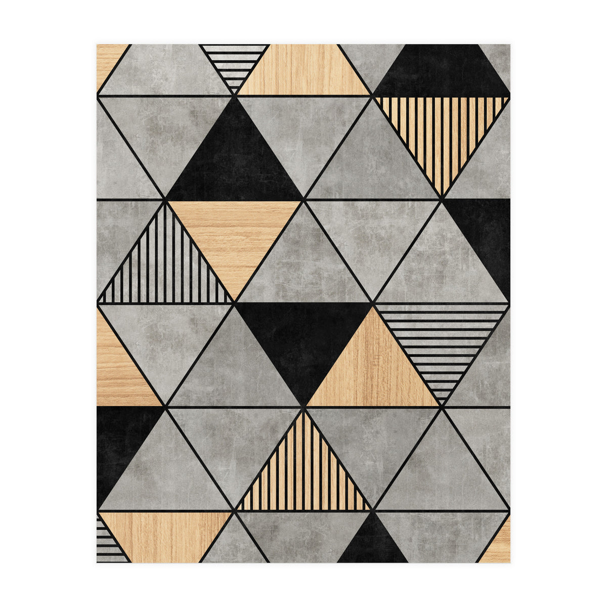 Concrete and Wood Triangles 2 (Print Only)
