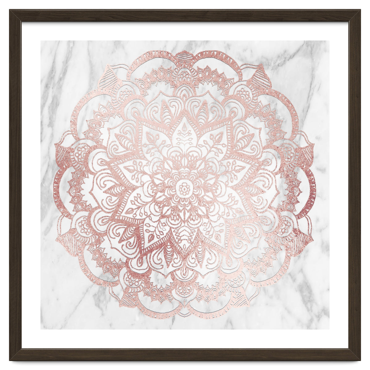 Rose Gold Mandala Star