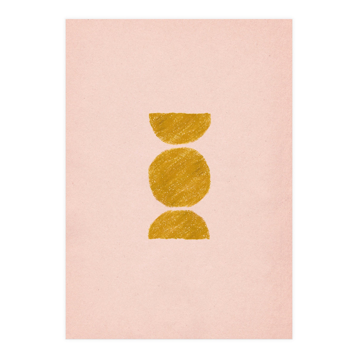 Pink and rust minimalist shapes (Print Only)