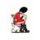 British Army Soldier on the Toilet, funny bathroom humour. (Print Only) thumbnail