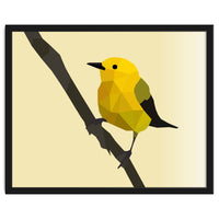Prothonotary Warbler Low Poly Art