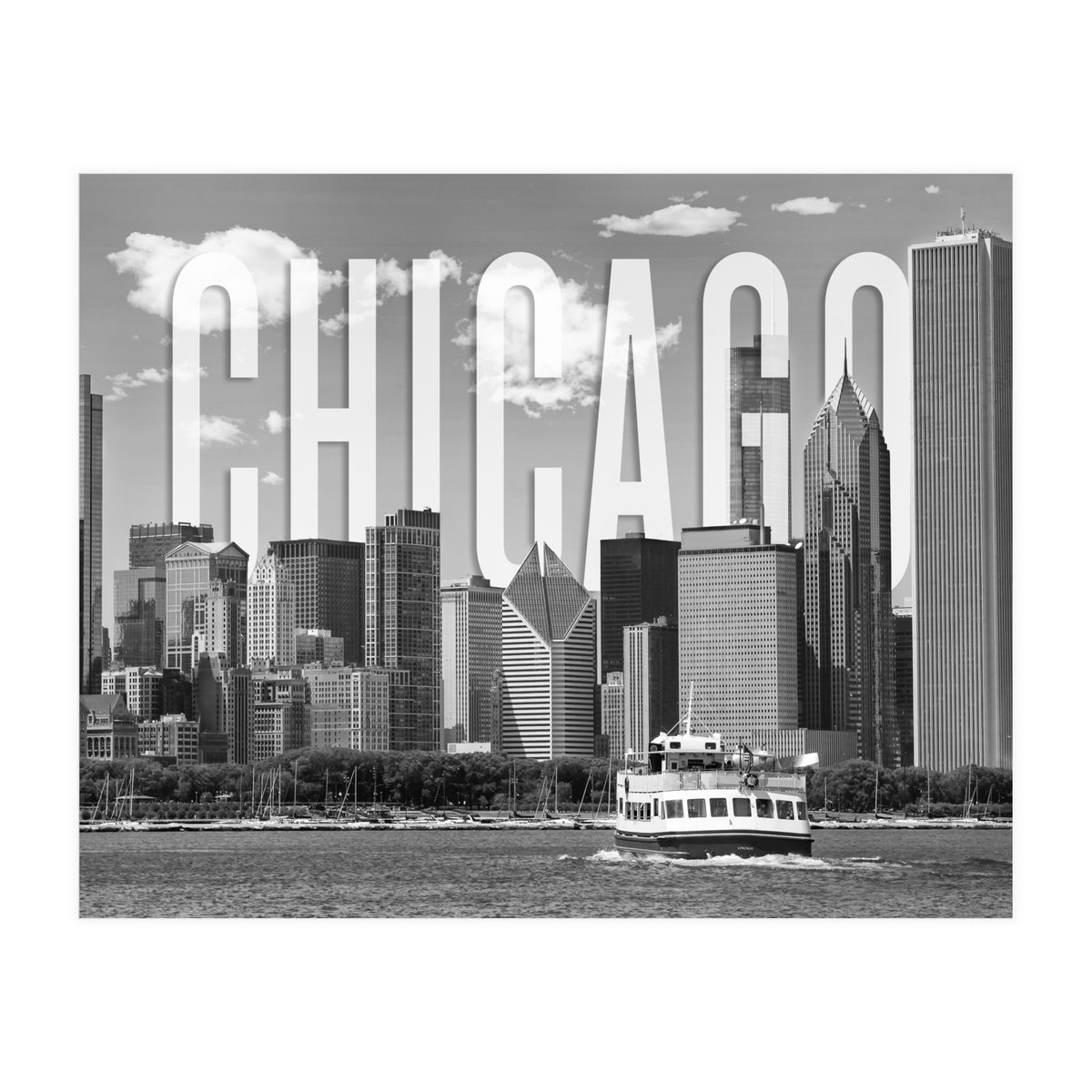CHICAGO Skyline | Monochrome (Print Only)