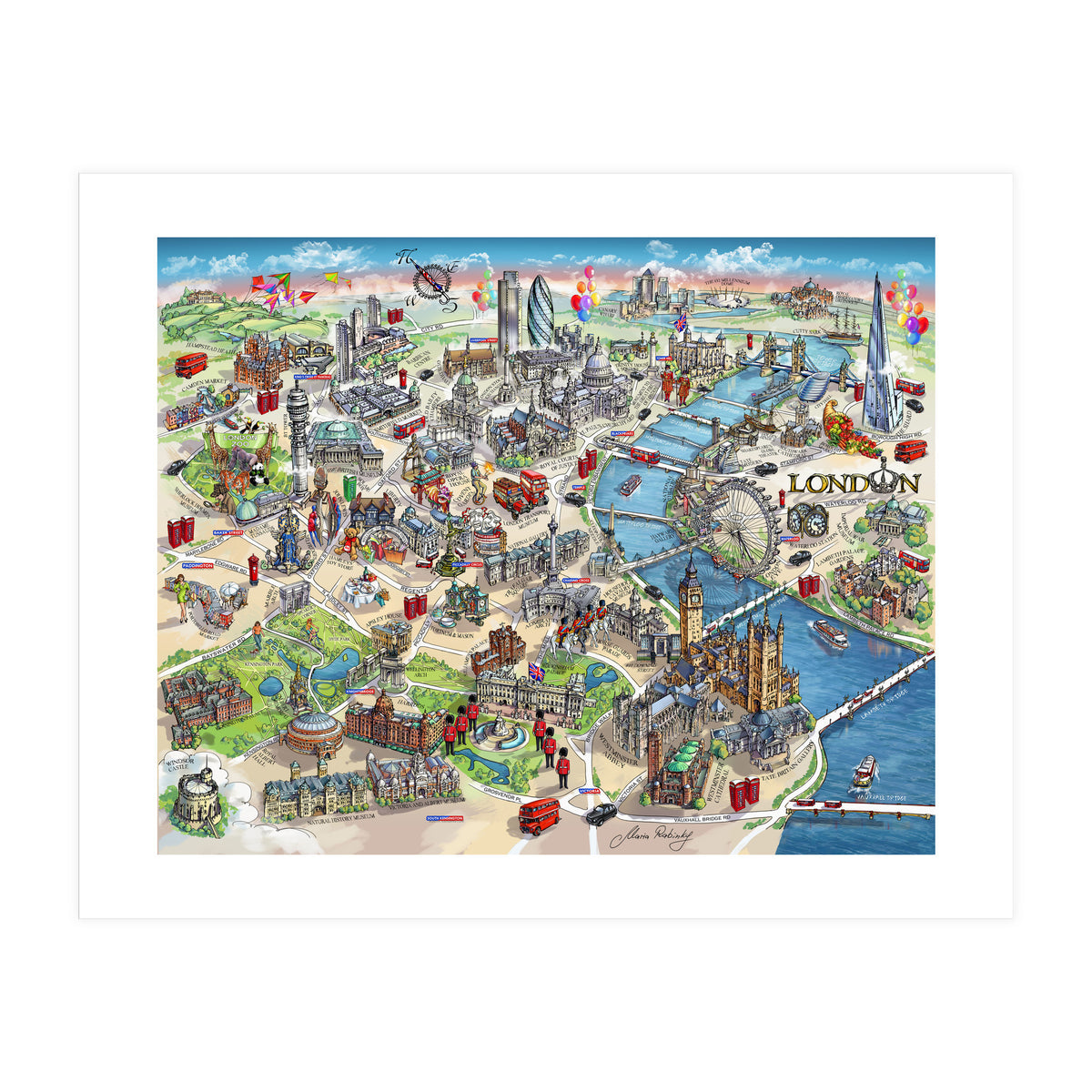 London Map Illustration (Print Only)