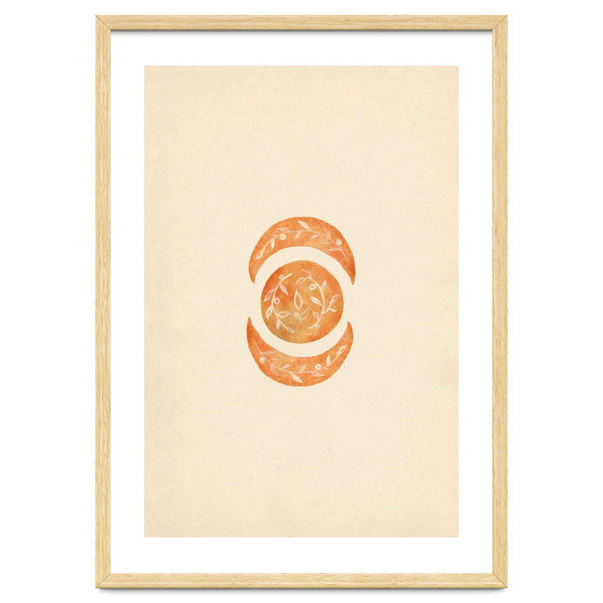 Botanical moon shapes