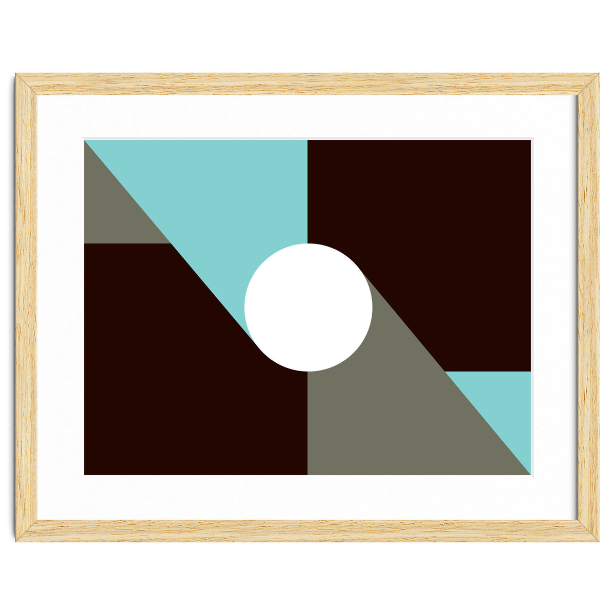Geometric Shapes No. 29 - baby blue & grey