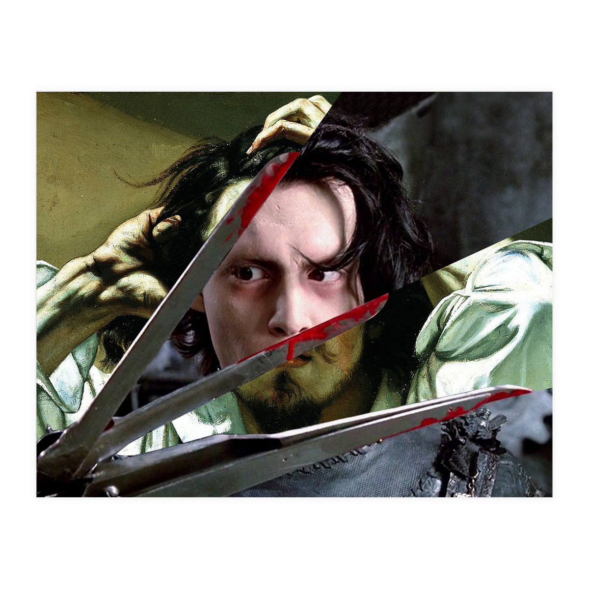 Courbet's The Desperate Man And Edward Scissorhands (Print Only)
