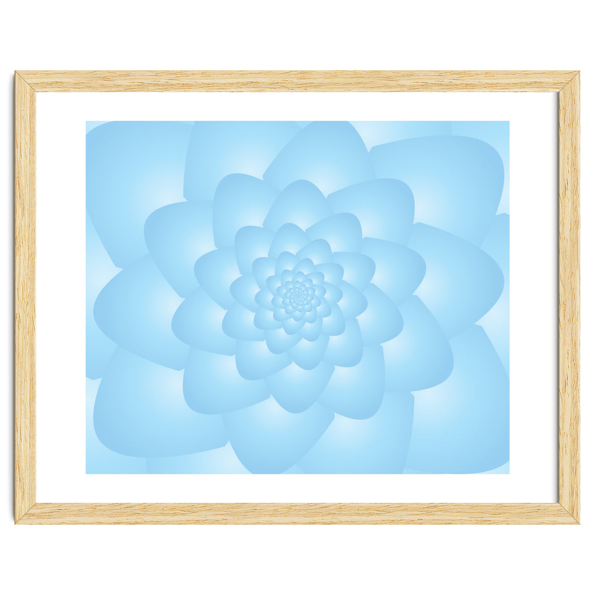 Pastel Colors Flower Pattern Set Blue