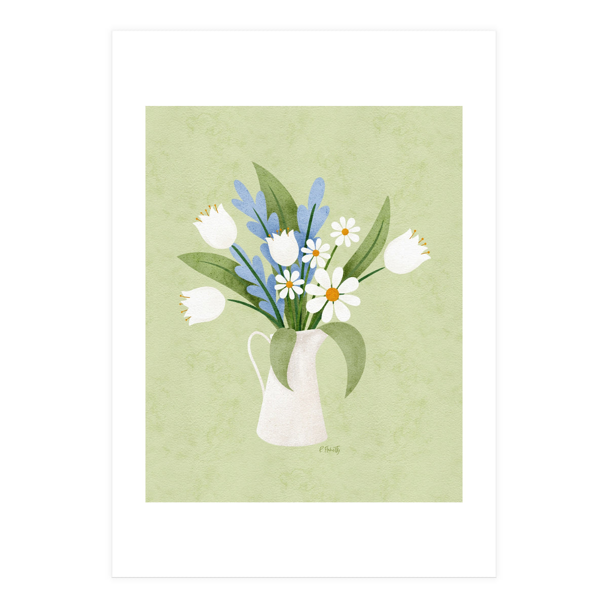 Green Spring Vase (Print Only)