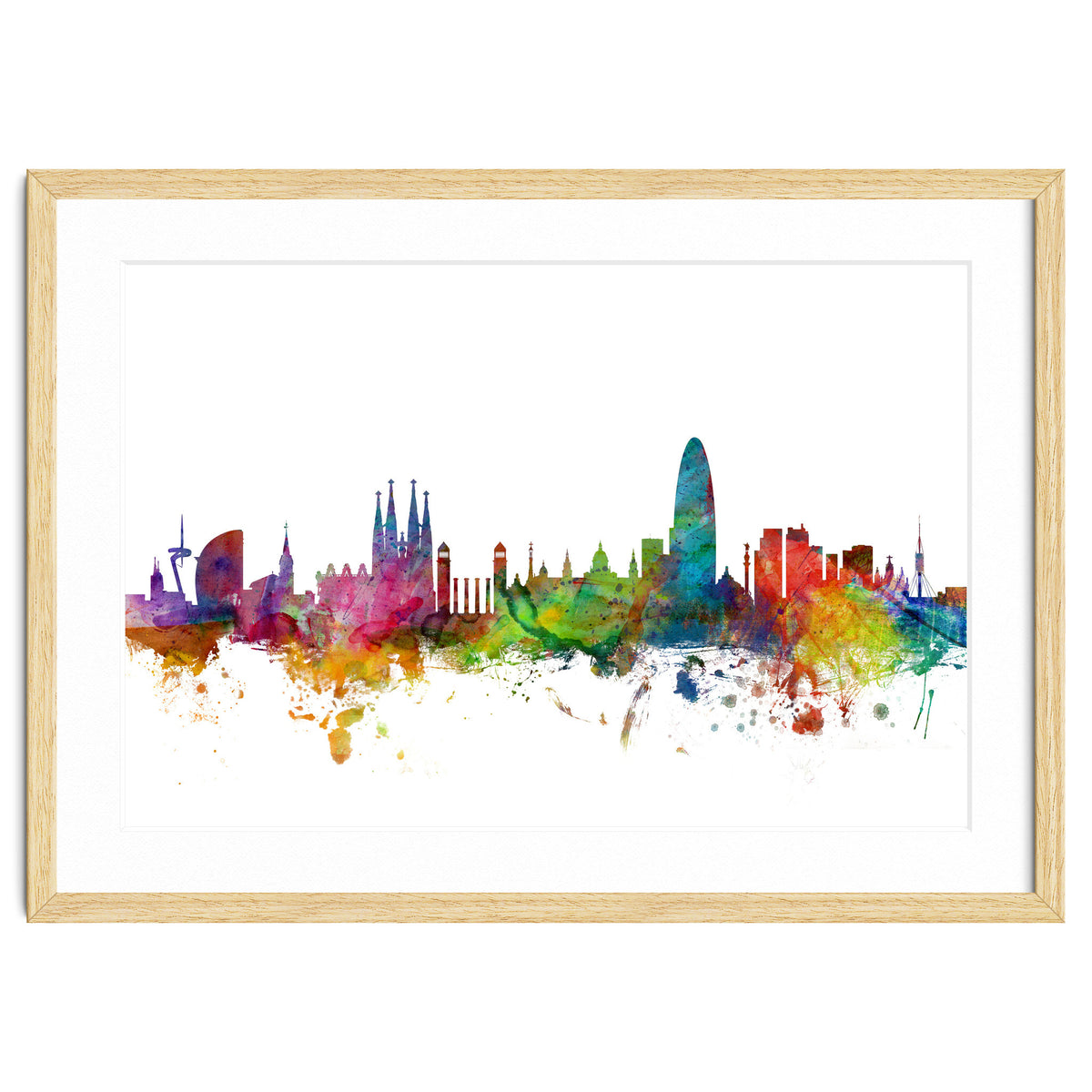 Barcelona Spain Skyline