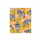 Striped For Life | Zebra Mango Forest | Modern Bohemian Wildlife Jungle | Botanical Nature (Print Only) thumbnail