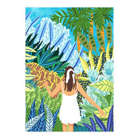 Lost in the Jungle of Feelings | Forest Tropical Botanical Nature Plants Illustration (Print Only)