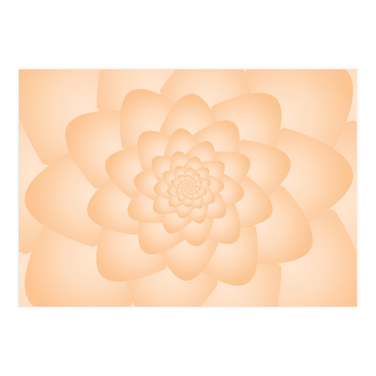 Pastel Colors Flower Pattern Set Orange (Print Only)