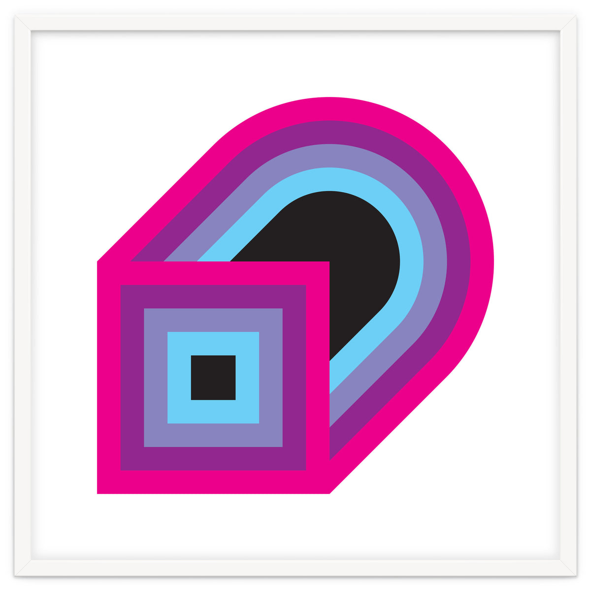 Geometric Shapes No. 41 - purple, blue & lilac