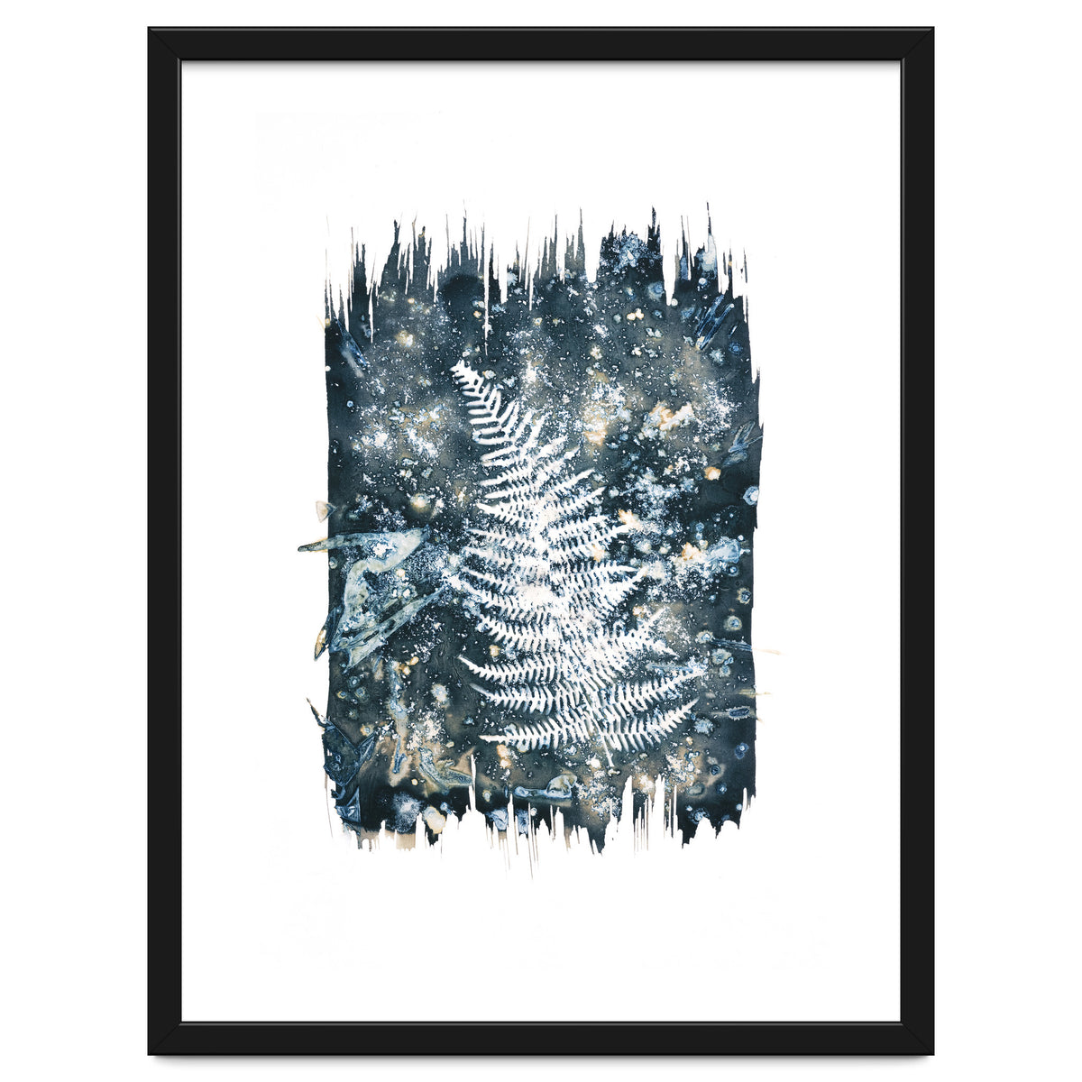 Indigo Blue Botanical Leaves No. 11