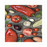 Tomatoes and bell peppers, healthy table (Print Only) thumbnail
