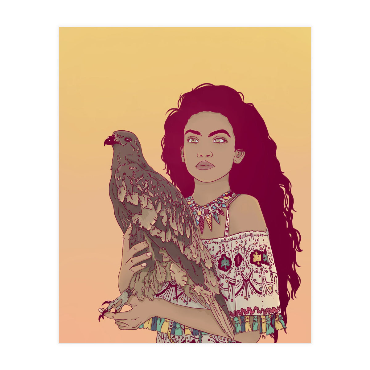 Falcon Lady (Print Only)