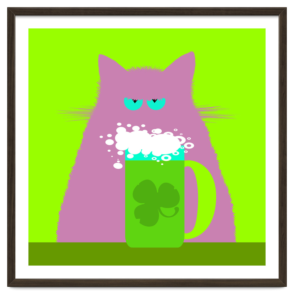 Saint Patrick's Day Lilac Cat