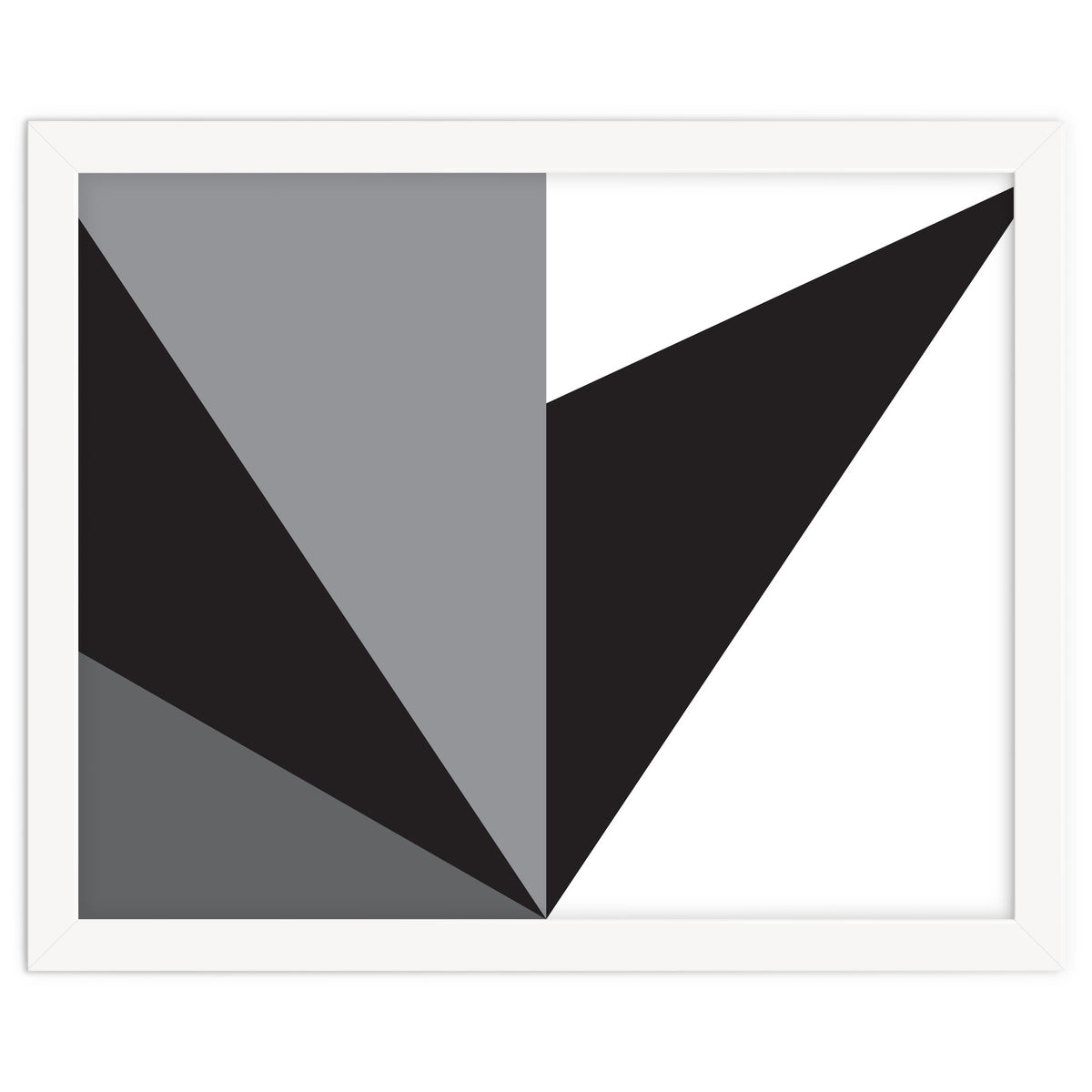 Geometric Shapes No. 76 - black, white & grey