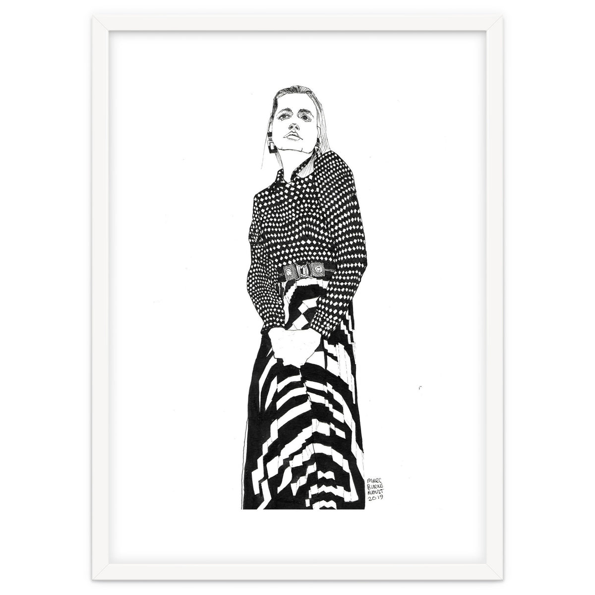 Untitled #40 - Woman in striped skirt