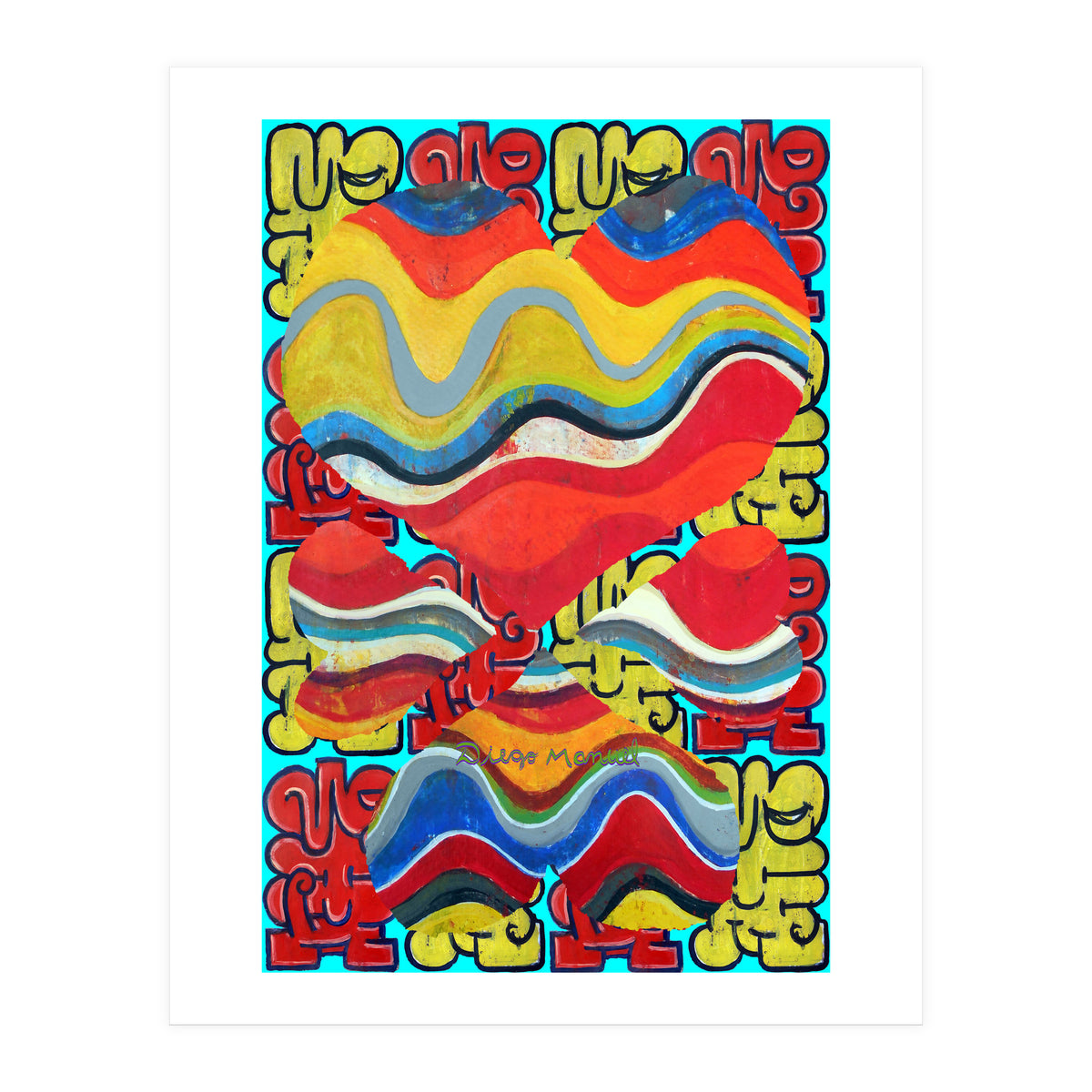 4 Corazones Tapiz 7 (Print Only)