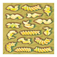 Pasta shapes fusilli and rotini (Print Only)