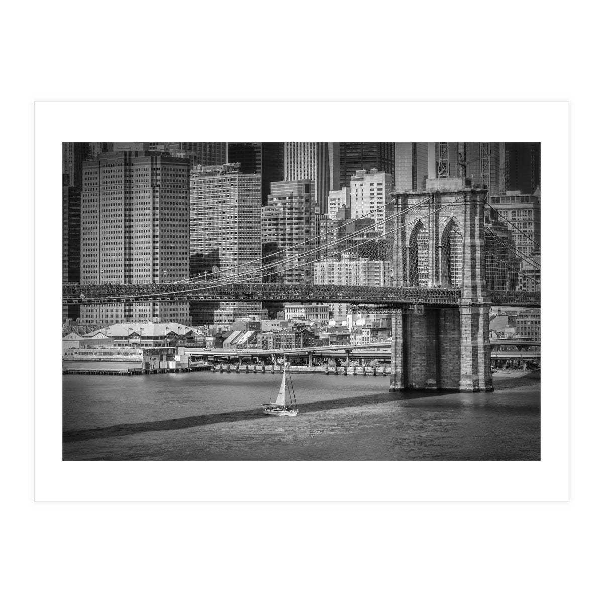 NEW YORK CITY Brooklyn Bridge & Manhattan Skyline (Print Only)