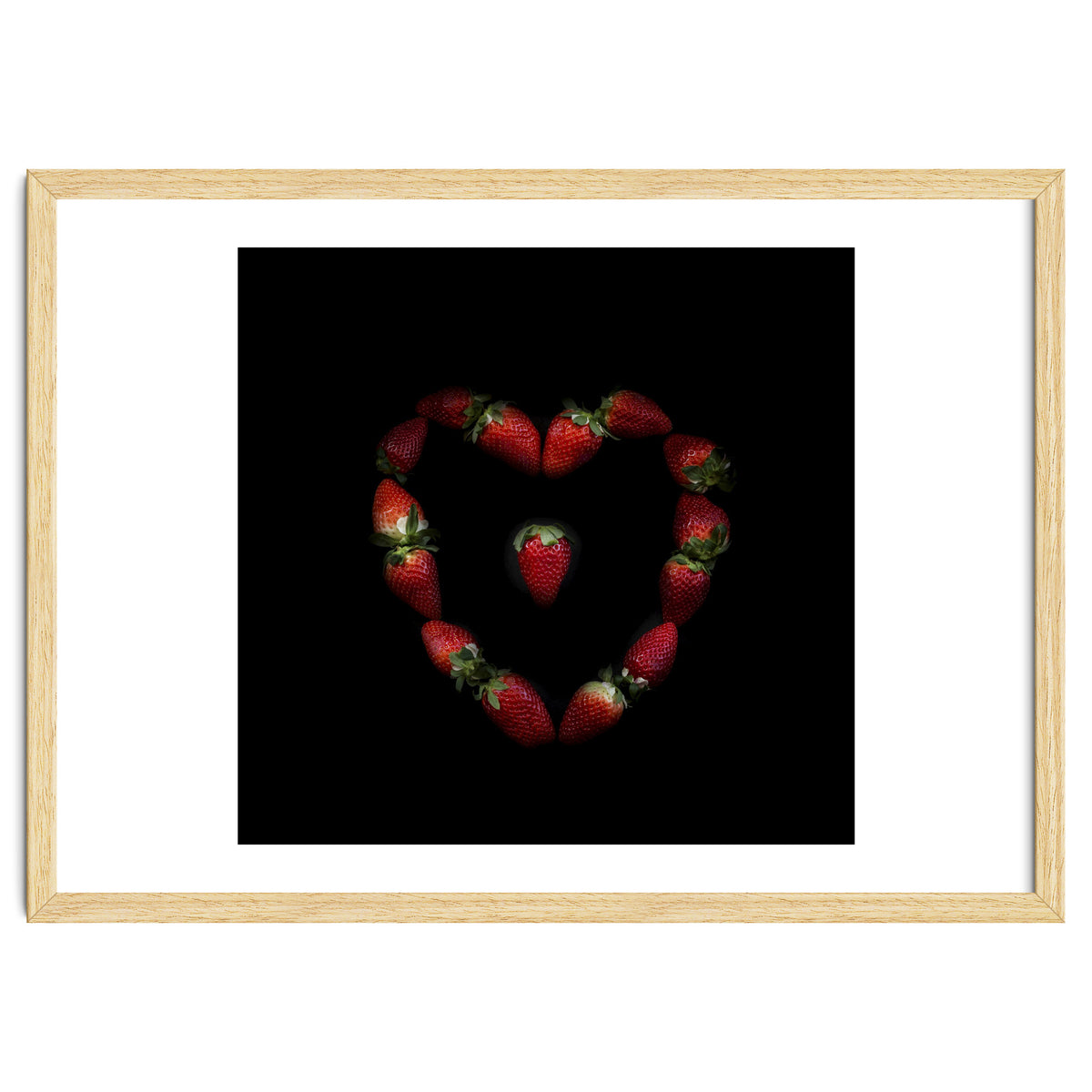 Heart of strawberries