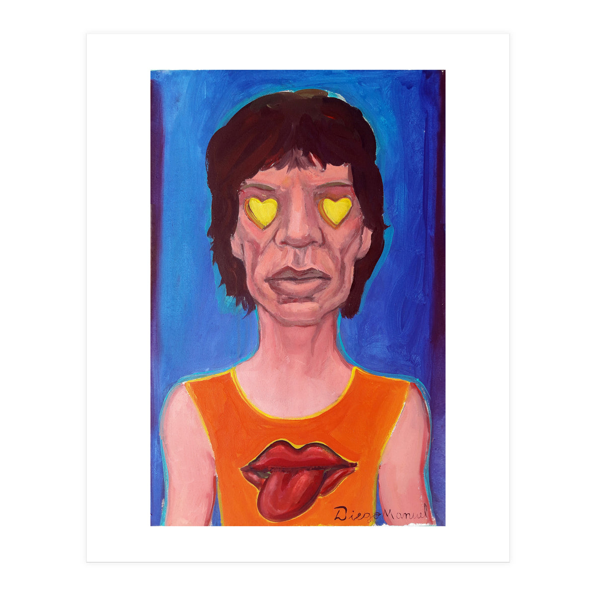 Mick and hearts (Print Only)