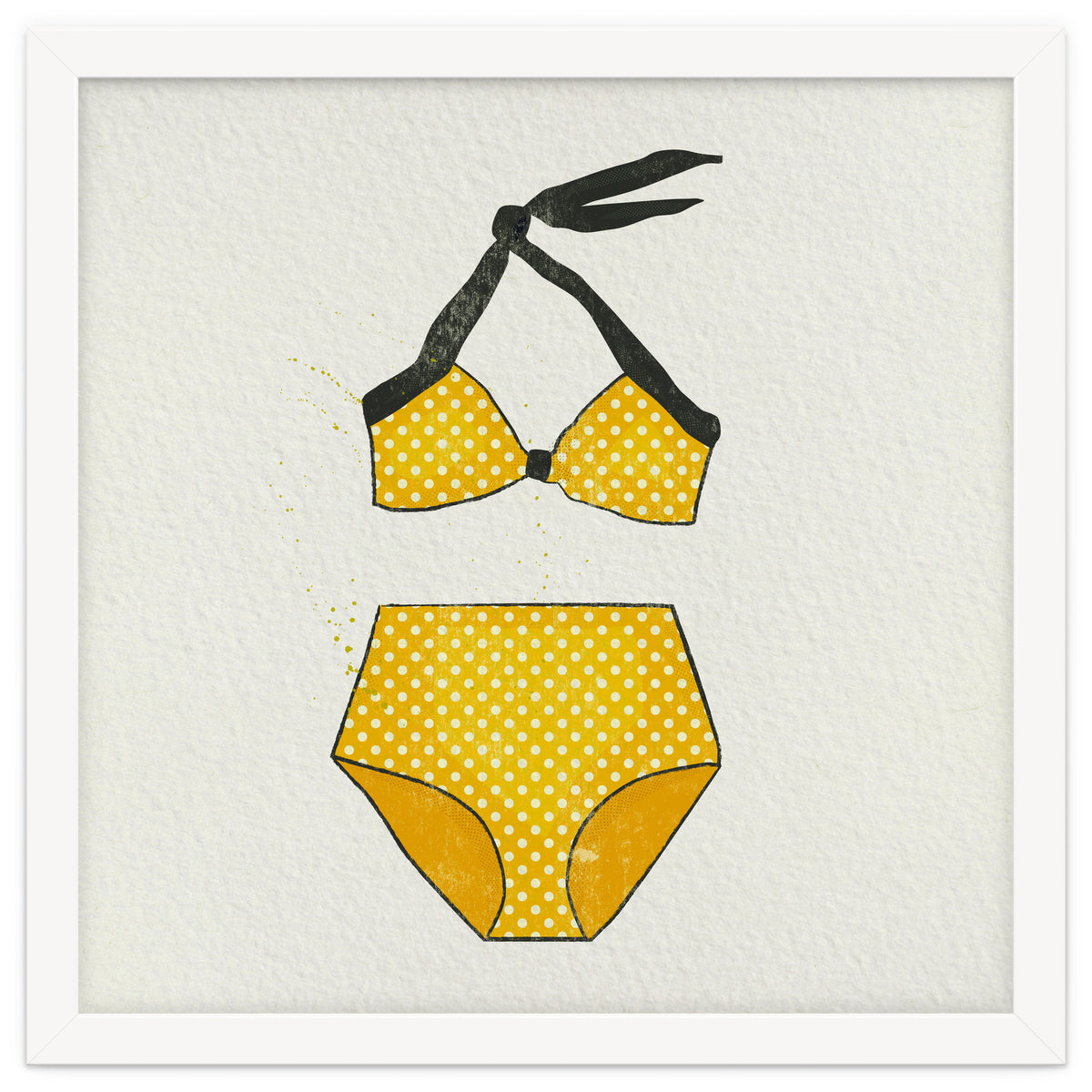 Yellow polka dot bikini