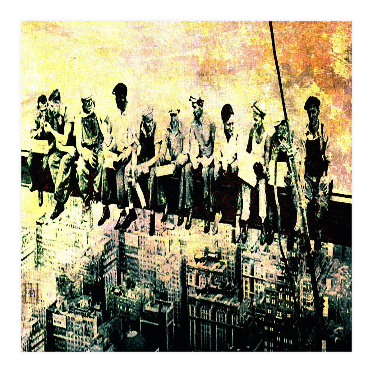 Rereading Lunch Atop A Skyscraper (Print Only)