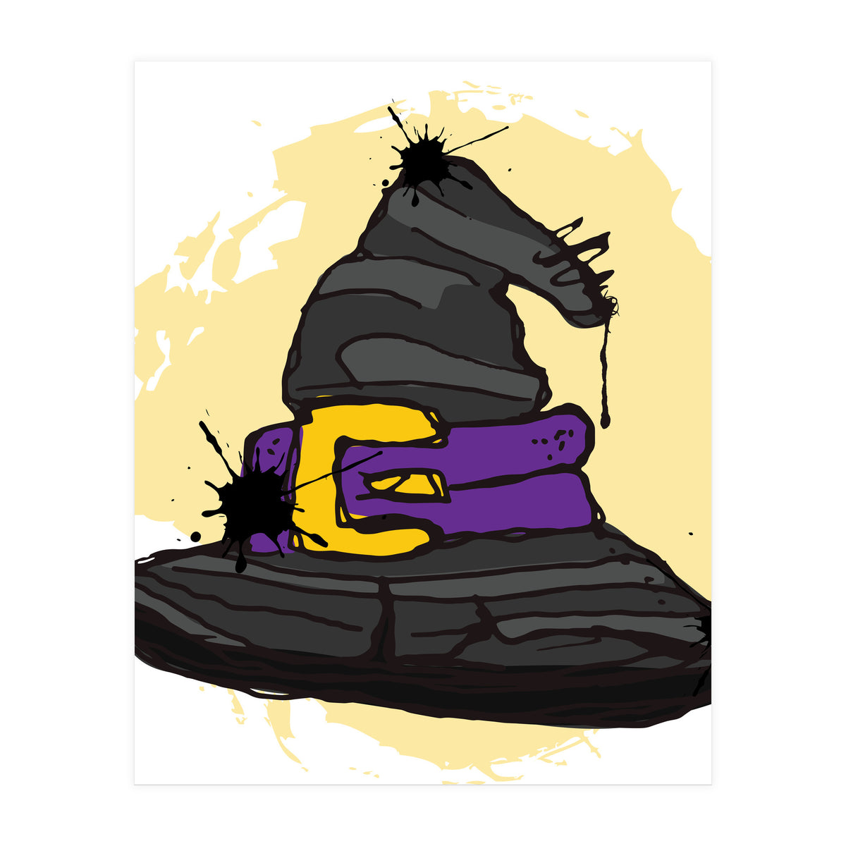 Grey Witch Hat Sketch (Print Only)