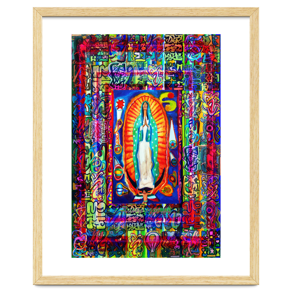 Graffiti Digital 2022 340 and Virgin of Guadalupe