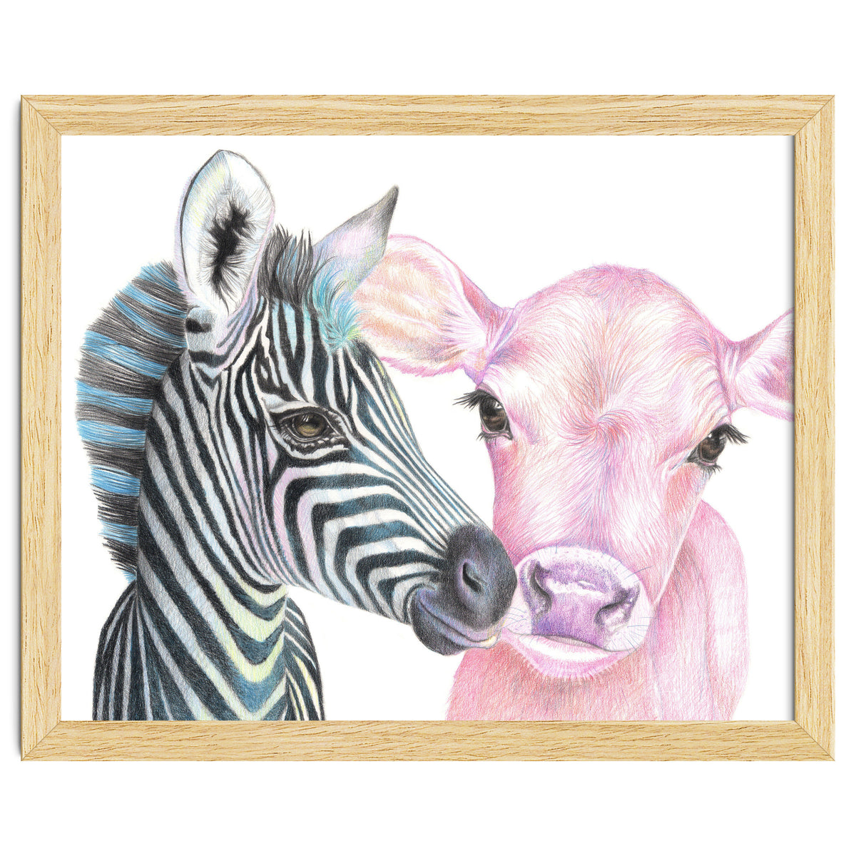 Zebra and Cow