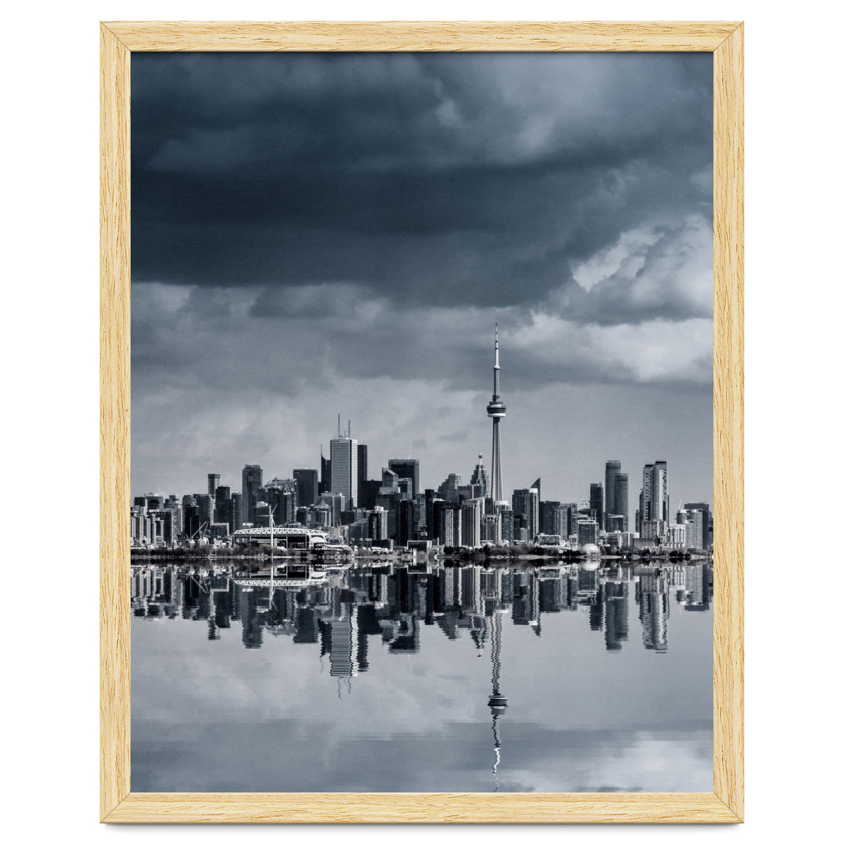 Toronto Skyline From Colonel Samuel Smith Park Reflection No 1