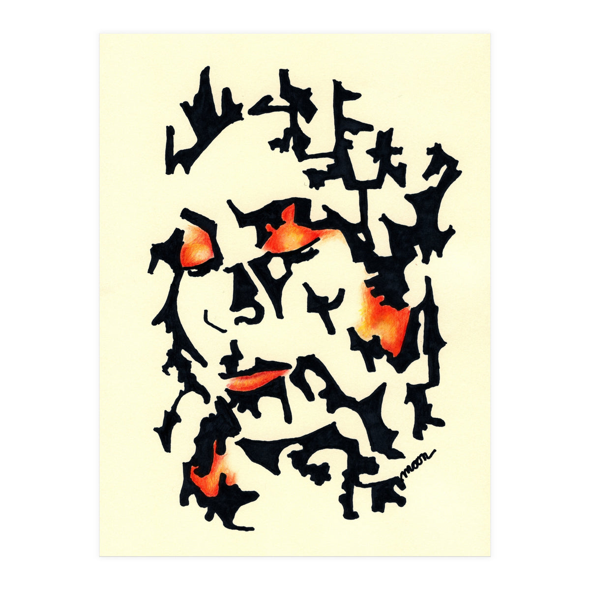 Woman in Red (Print Only)