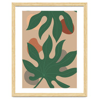 Abstract Boho Botanical Leaves