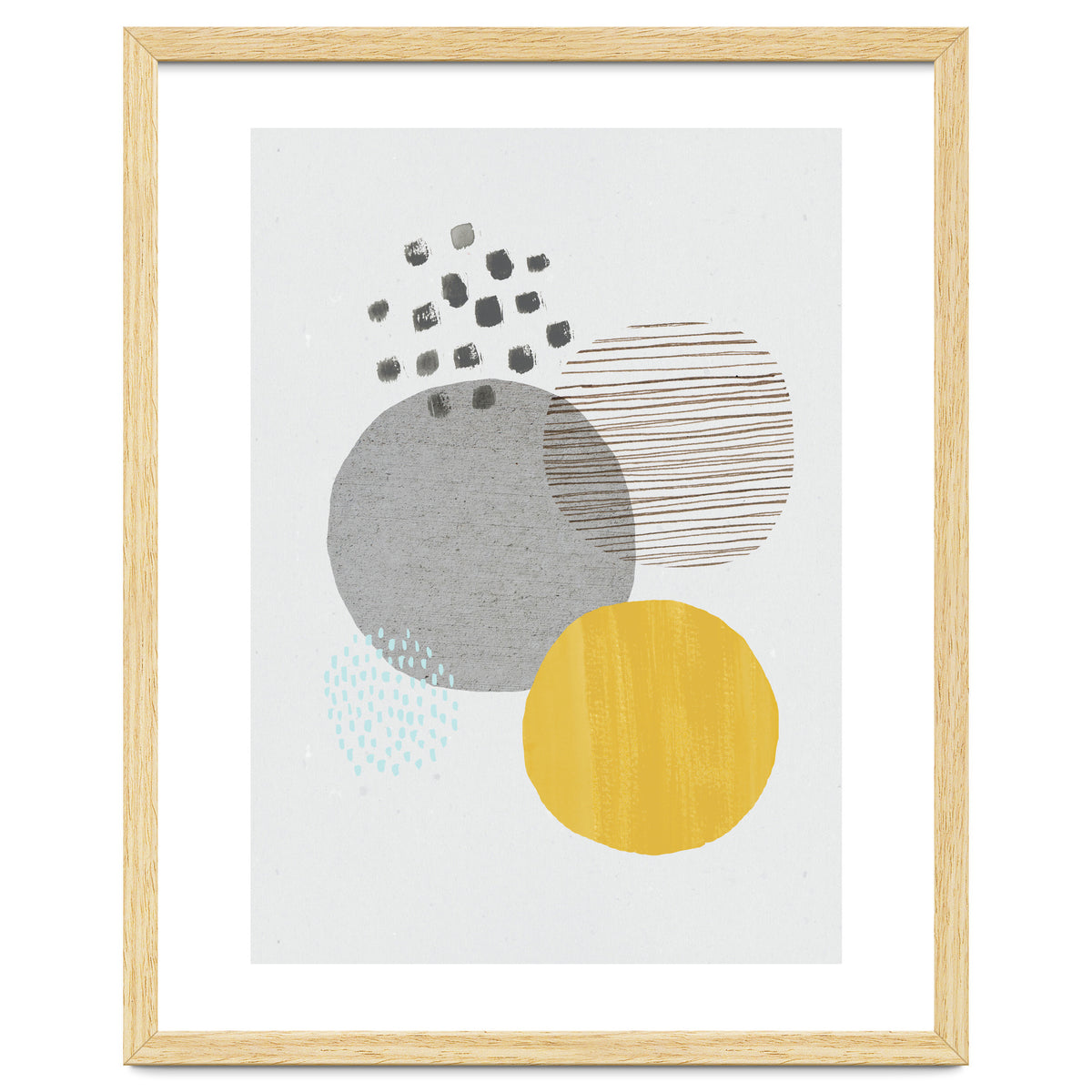 Abstract Mustard And Grey