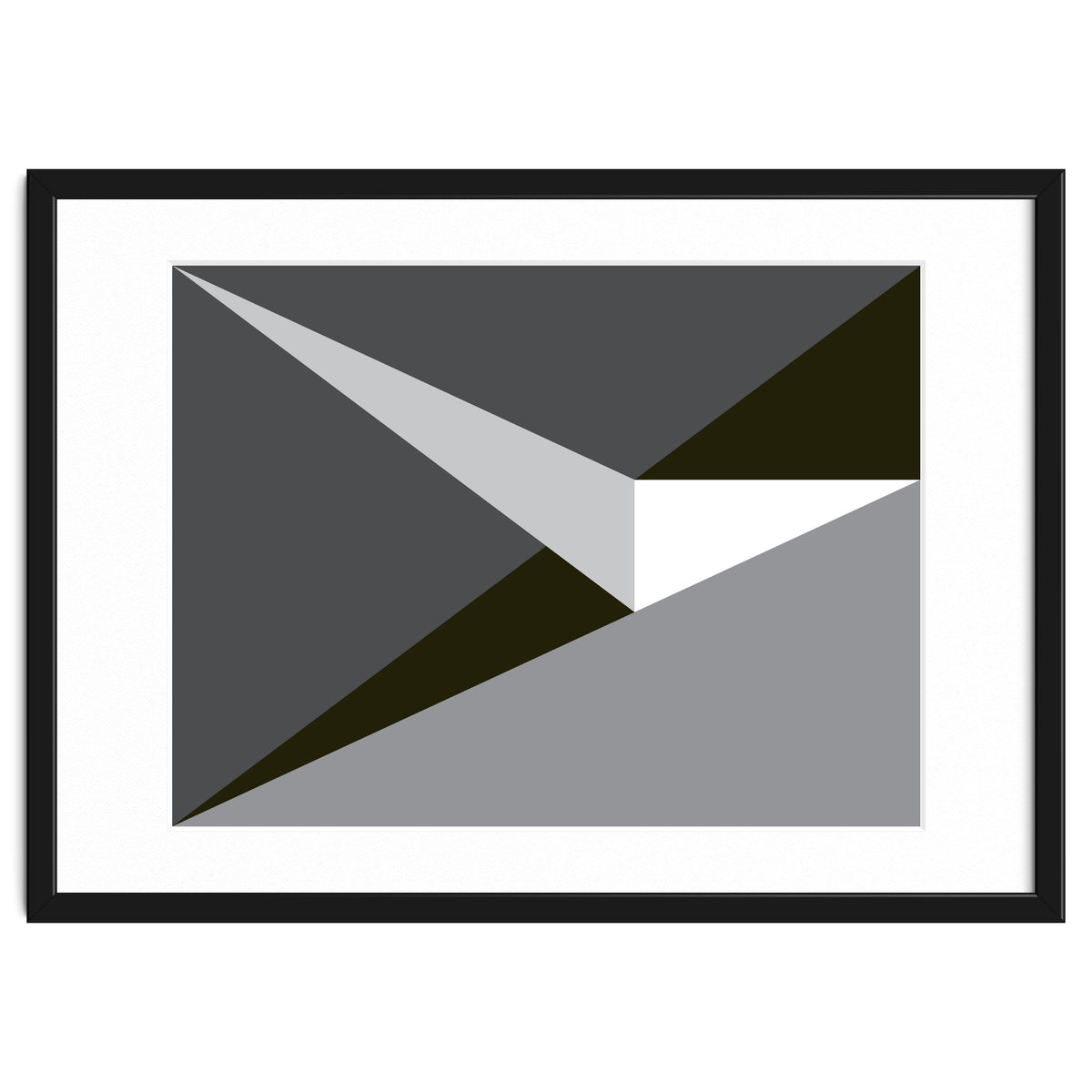 Geometric Shapes No. 73 - black & grey triangles