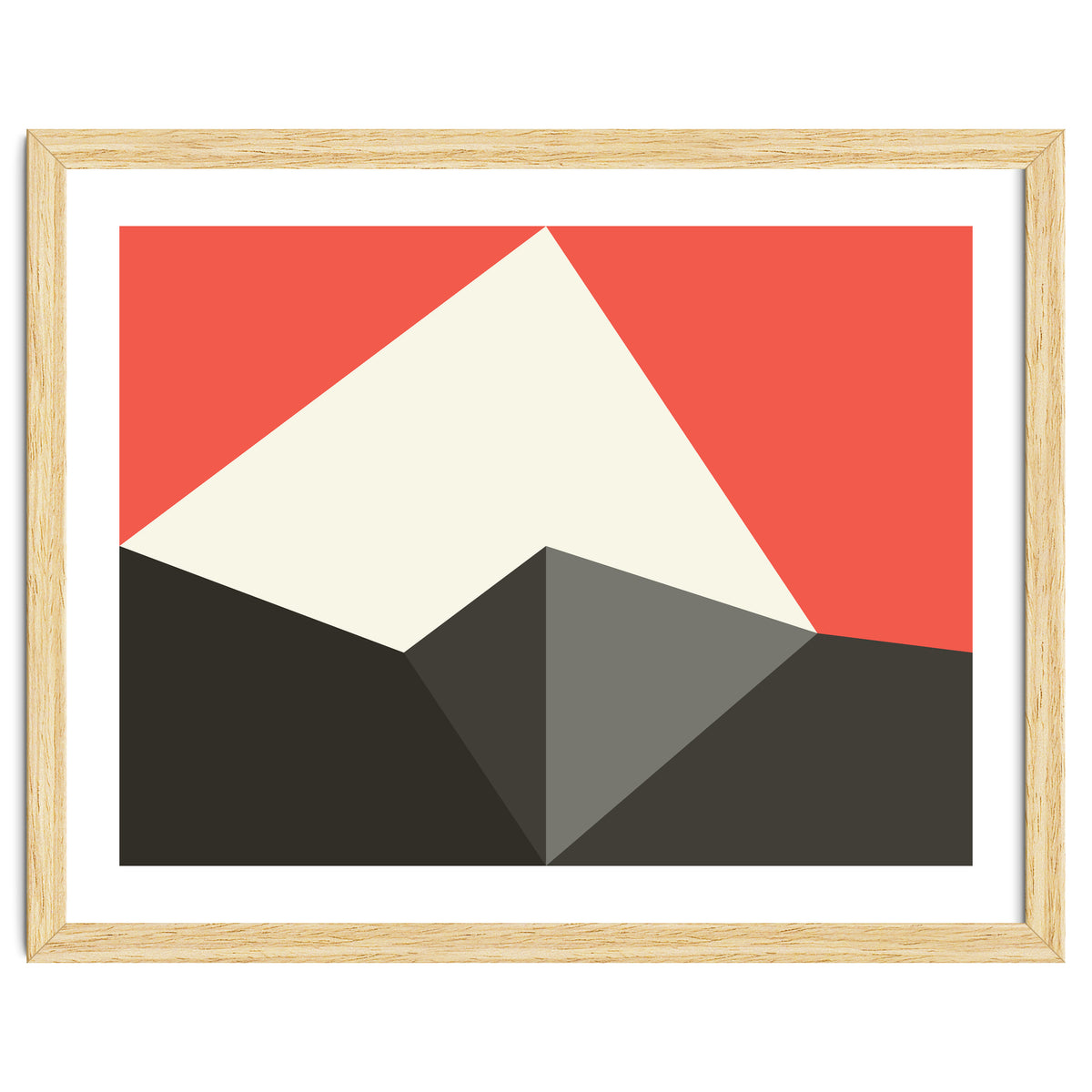 Geometric Shapes No. 77 - pink & grey