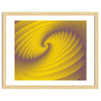 3d Abstract YELLOW Spiral Modern ART