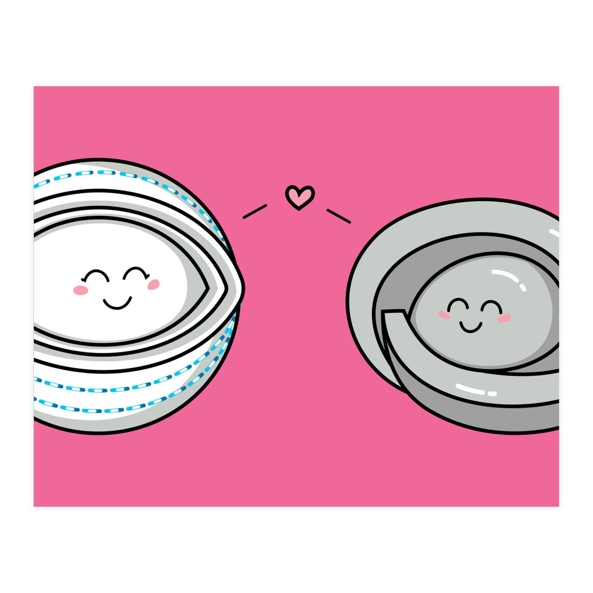 Kawaii Cute Timeless Mothership and Lifeboat Time Machines (Print Only)