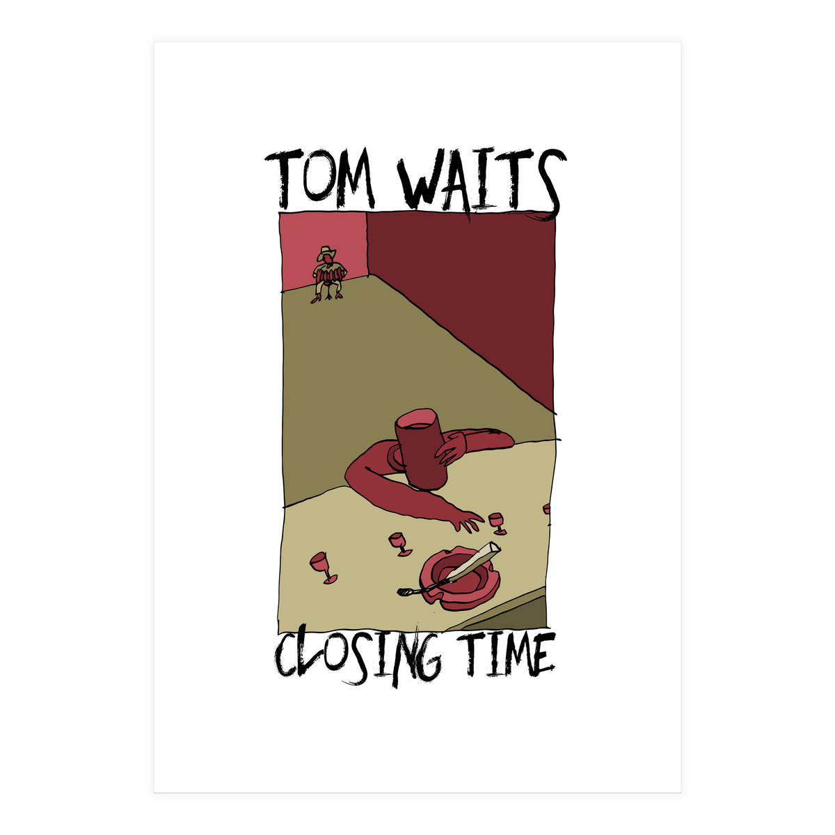 Tom Waits - Closing Time II (Print Only)