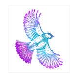 Flying Bird in Electric Blue (Print Only) thumbnail