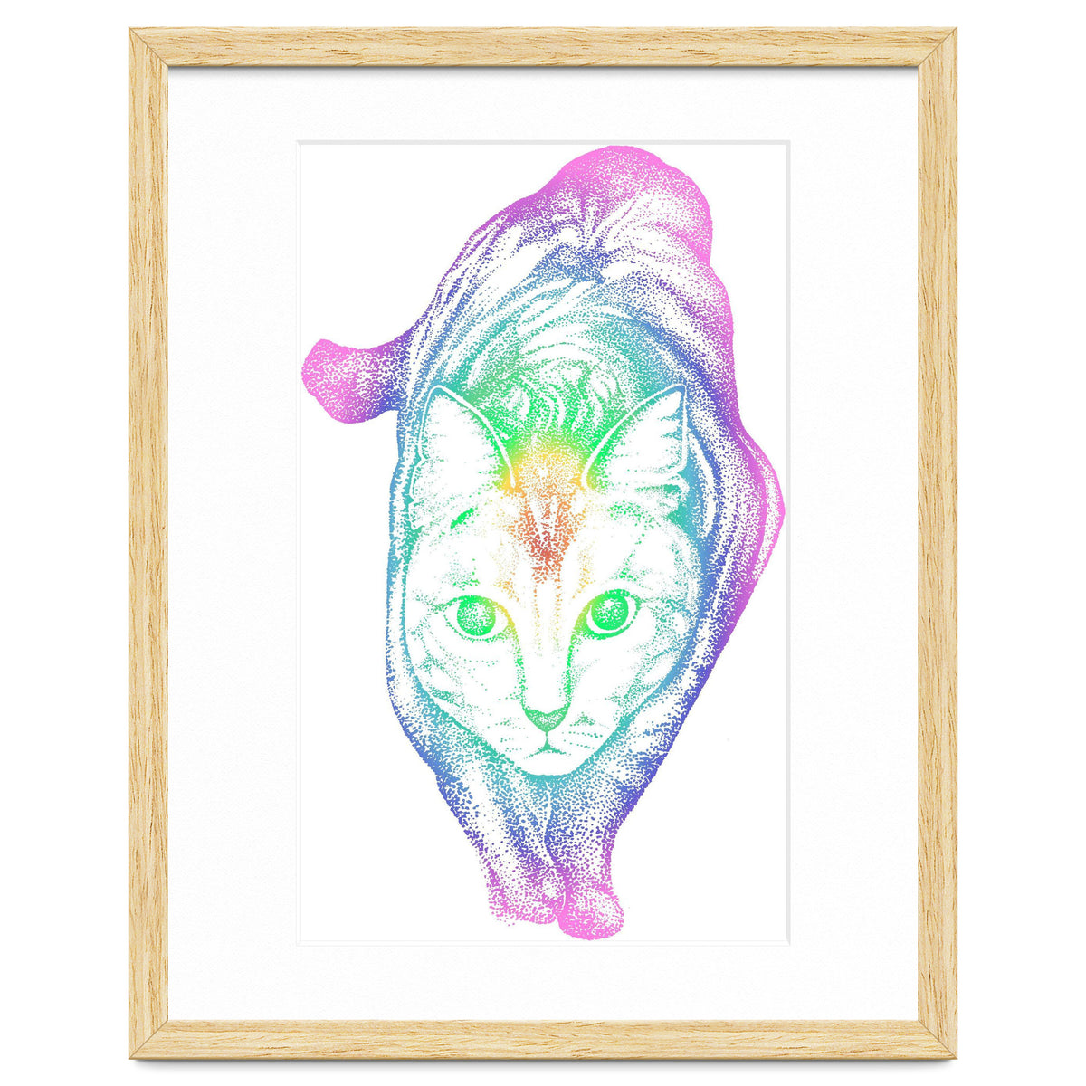 Rainbow Pastel Cat