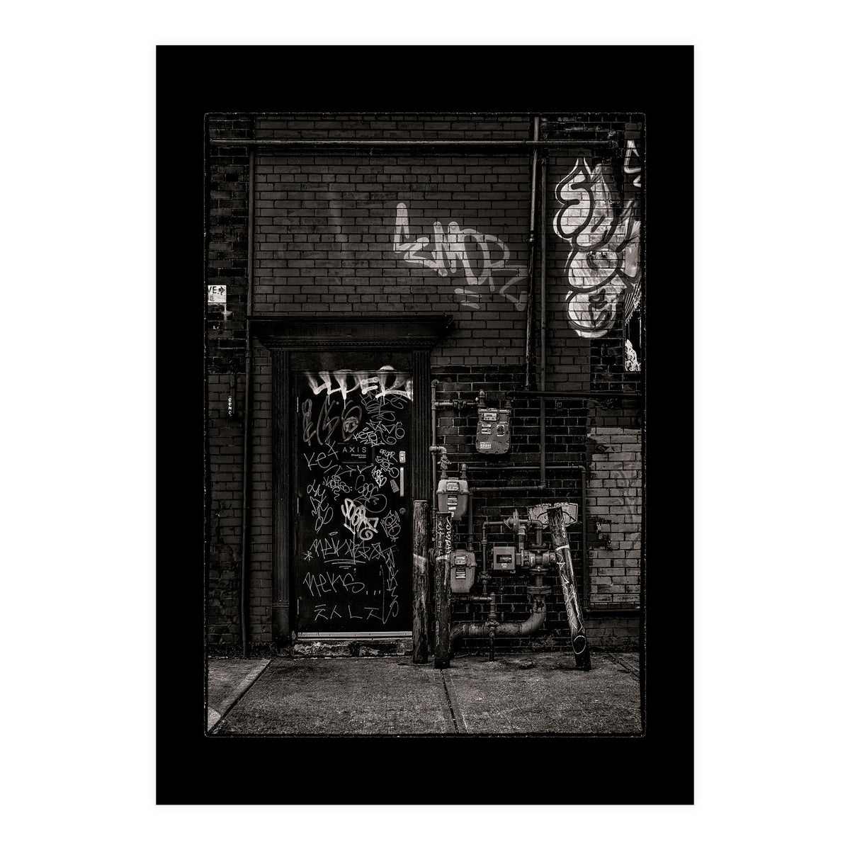 Alleyway Pipes No 4 with Border (Print Only)