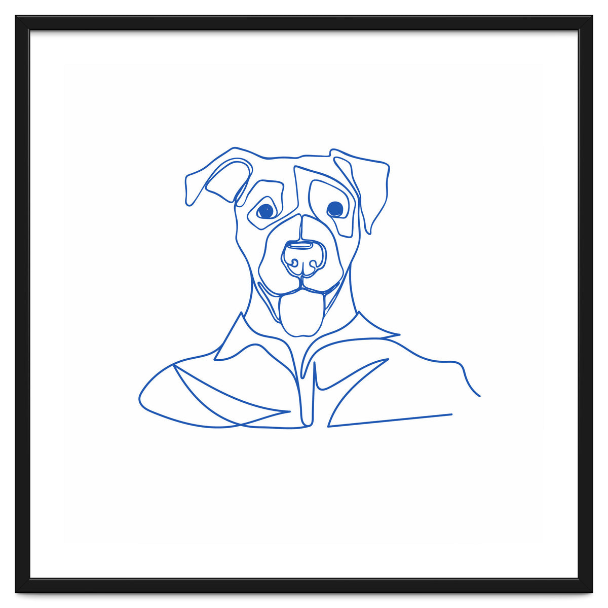 One Line Art Dog