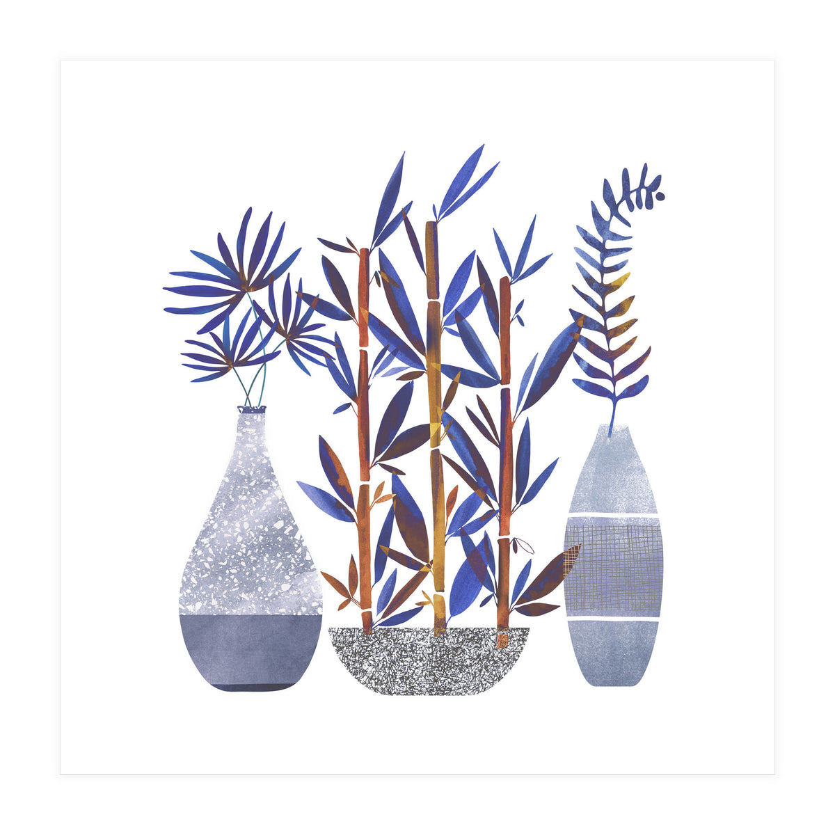 Indigo Flora Trio (Print Only)