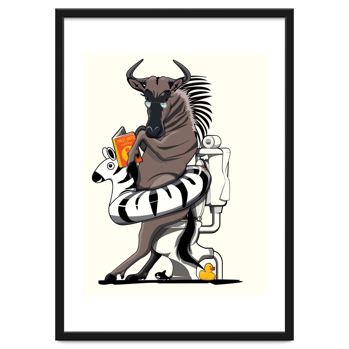 Wildebeest on the toilet, Funny Bathroom Humour
