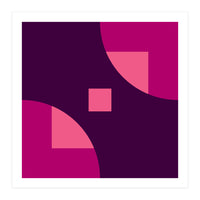Geometric Shapes No. 1 - purple & pink squares (Print Only)